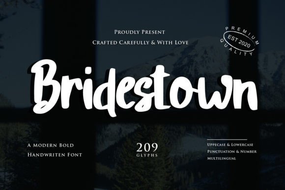 Bridestown Font: A Handwritten Script for Editorial Elegance
