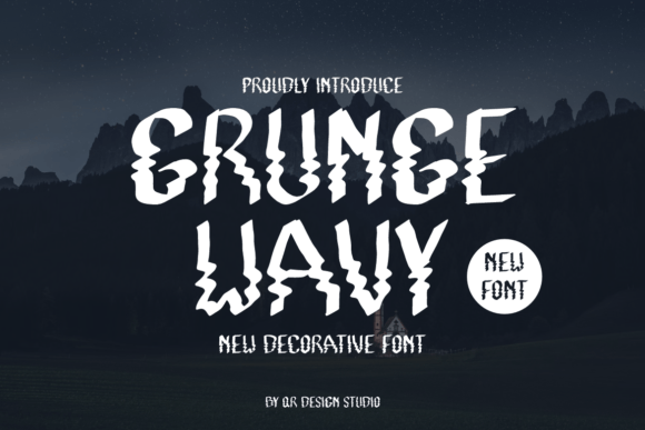 Grunge Wavy Font: A Decorative Typeface for Crafters and Makers