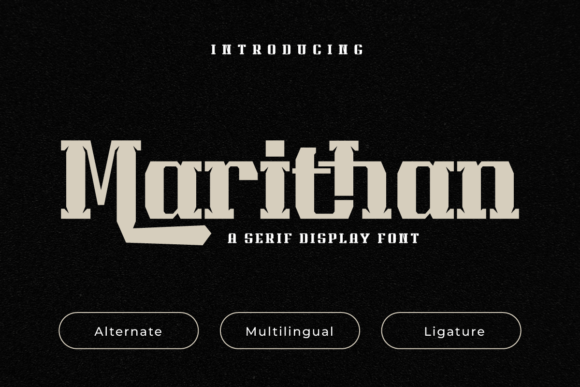 Marithan Font: A Heroic Typeface for Crafters and Makers