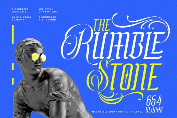 Rumble Stone Font: A Bold Typeface for Craft Creators