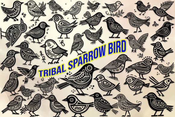Tribal Sparrow Bird Font: A Bold Choice for Branding